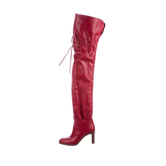 Gucci Red Leather Sock Boots SZ 9.5 - Picture 1 of 3